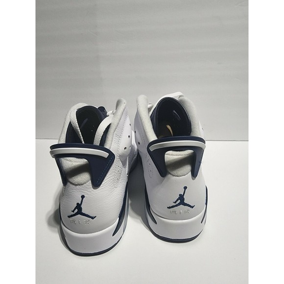 New 2022 Air Jordan 6 Retro Shoes Midnight Navy White Men\'s Size 9 [CT8529 141] main image 4